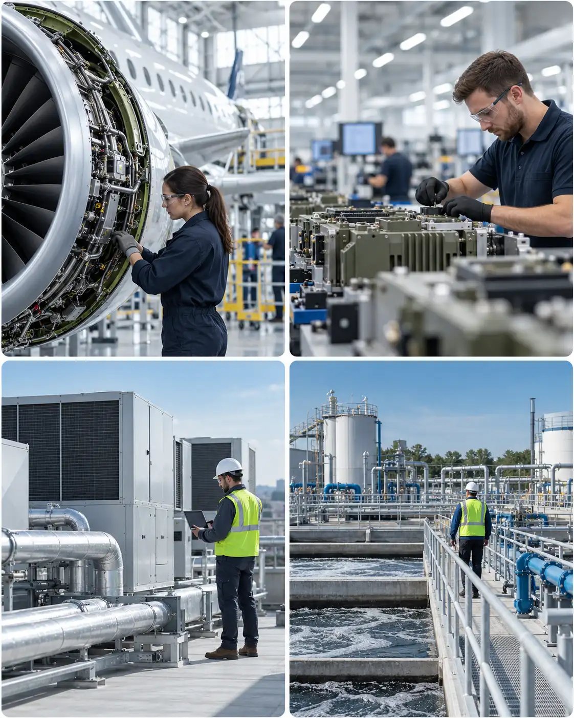 Aerospace, defense, HVAC-R, and water facilities, industrial end markets recruiters and executive search