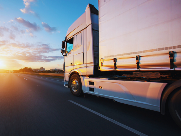 large semi truck on road